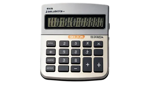 Electronic calculator, retro style, old-fashioned buttons, LCD screen, silver metal casing, rounded edges, worn-out surface, slight scratches, morning sunlight, shallow depth of field, 3/4 composition