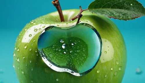 green apple,water apple,water drop,water droplet,waterdrop,a drop of water,green apples,droplet,drop of water,water drops,piece of apple,water droplets,waterdrops,worm apple,green wallpaper,apple logo,apple design,drops of water,a drop,green bubbles,Photography,General,Realistic