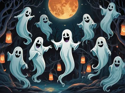 halloween ghosts,halloween background,halloween illustration,halloween poster,halloween wallpaper,fantasmas,ghosts,fantasma,bhoot,ghost background,neon ghosts,ghostley,ghosananda,halloween vector character,halloween icons,hauntings,ghozi,ghodse,garrison,spirits,Unique,Design,Sticker