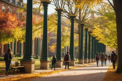 tree-lined avenue,tree lined avenue,the trees in the fall,penn,uva,tree lined lane,yale university,vcu,trees in the fall,tree lined path,harvard,autumn in the park,nyu,princeton,yale,collegiate,fall foliage,intercollegiate,vanderbilt,campuswide,Art,Classical Oil Painting,Classical Oil Painting 16