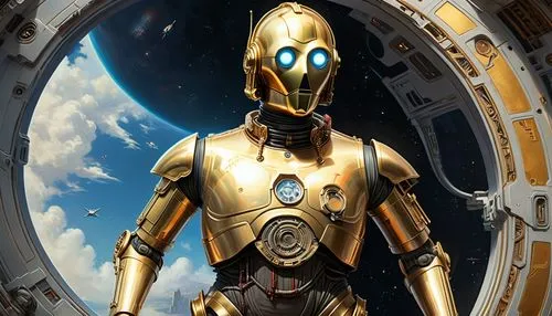 c-3po,nova,droid,yellow-gold,droids,ironman,golden frame,dark blue and gold,gold colored,gold paint stroke,foil and gold,gold lacquer,emperor of space,gold wall,gold foil 2020,gold mask,spyder,alien warrior,golden mask,admiral von tromp,Conceptual Art,Sci-Fi,Sci-Fi 24