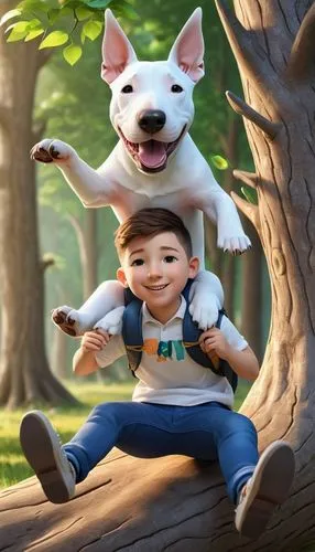 boy and dog,osita,pet,konietzko,suri,kudubull,children's background,sparapet,laika,sfm,pelicula,animal film,kimbundu,lilo,pok,jaak,kurji,dog illustration,dubernard,petschi,Unique,3D,3D Character