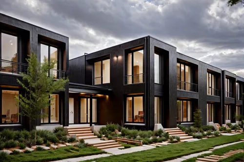 BLACK THEME, BLACK EXTERIOR WALLS, ALL BLACK FACADE,modern architecture,modern house,cubic house,prefabricated buildings,townhouses,cube house,smart house,new housing development,residential,shipping 