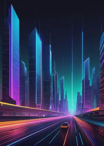 futuristic landscape,city highway,cityscape,colorful city,neon arrows,cities,metropolis,highway lights,night highway,cyberspace,city at night,cyberpunk,fantasy city,city lights,virtual landscape,city skyline,futuristic,dusk background,digital background,city cities,Art,Classical Oil Painting,Classical Oil Painting 29