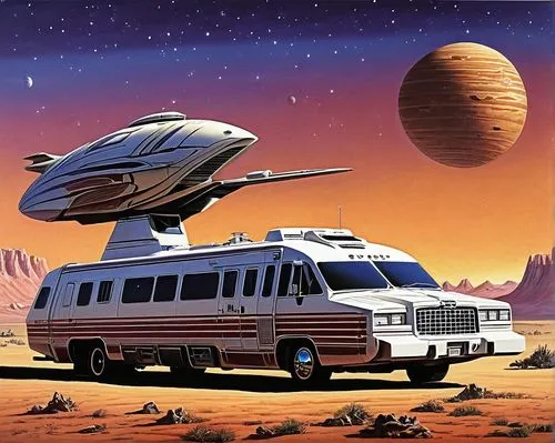 travel trailer poster,plymouth voyager,satellite express,microvan,motorhome,gmc motorhome,vanagon,pioneer 10,travel trailer,motorhomes,station wagon-station wagon,recreational vehicle,vwbus,camper van,travel van,starship,caravan,nissan caravan,traveller,lunar prospector,Conceptual Art,Sci-Fi,Sci-Fi 20