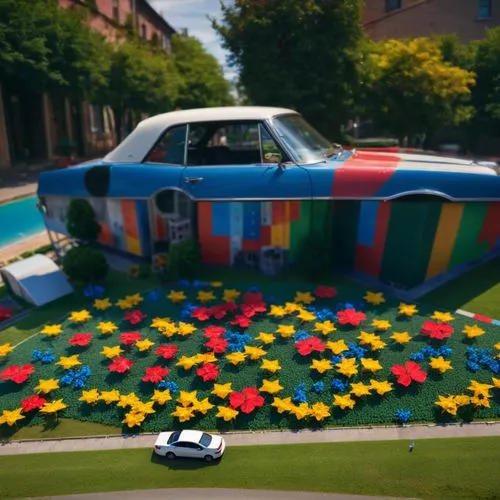 flower car,flower clock,car sculpture,blanket of flowers,planted car,retro flowers,flower bed,flowerbed,car cemetery,blanket flowers,flower carpet,car hop,corner flowers,yard art,sea of flowers,floral corner,public art,miniature cars,flower wall en,flower art