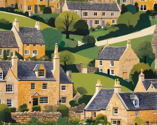 bibury,cotswolds,burford,cotswold,edensor,houses clipart,hartington,helmsley,giggleswick,hebden,eyam,voysey,painswick,howarth,robin hood's bay,gargrave,pensford,tetbury,townscapes,corsham,Unique,Paper Cuts,Paper Cuts 07