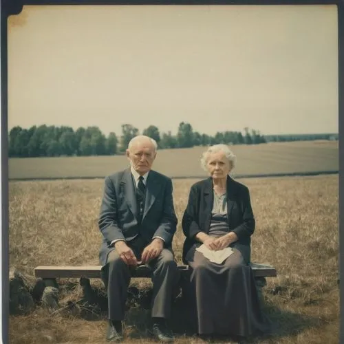 An old couple sat quietly waiting to die.,elderly couple,vintage man and woman,old couple,grandparents,lubitel 2,heuvelmans,two people,estonians,american gothic,man and wife,koevermans,vintage boy and