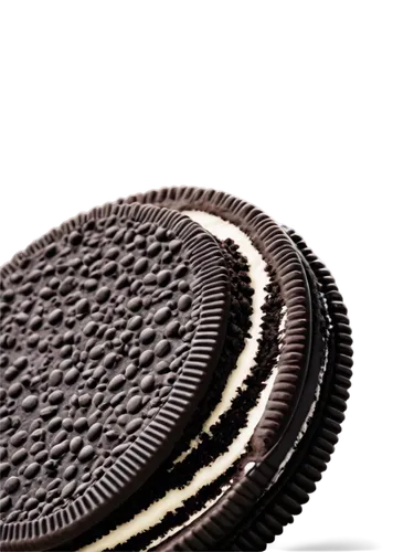 Oreo cookie, white cream filling, black biscuit, round shape, detailed texture, macro shot, close-up view, shallow depth of field, soft natural light, warm color tone, cinematic composition.,oreo,wafe