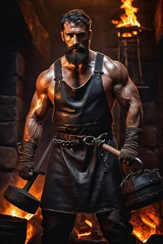 blacksmith,barbarian,dwarf cookin,hercules,minotaur,dane axe,viking,splitting maul,thracian,raider,sparta,steelworker,axe,statue of hercules,iron-pour,butcher ax,miner,wood shaper,tinsmith,crypto mining,Illustration,Black and White,Black and White 29