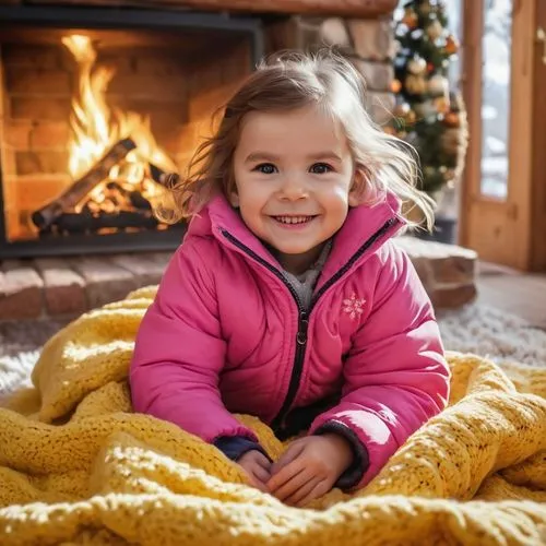 children's christmas photo shoot,warm and cozy,christmas fireplace,christmas pictures,blonde girl with christmas gift,warmth,Photography,General,Realistic