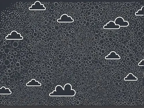 several clouds are shown with different colors and sizes,raincloud,chalkboard background,dot background,rain clouds,gray icon vectors,umbrella pattern,Illustration,Black and White,Black and White 04