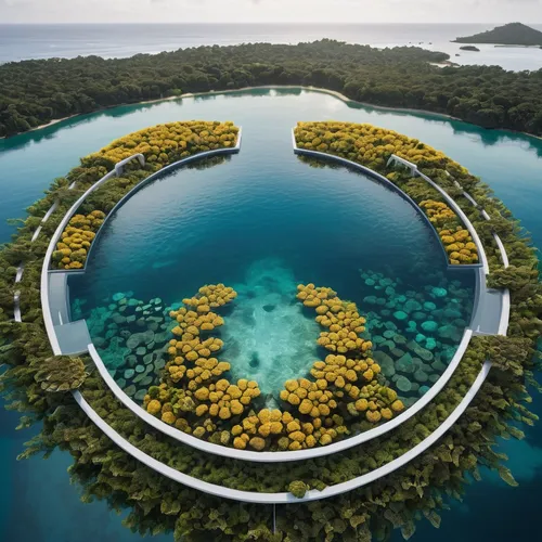 infinity swimming pool,artificial island,artificial islands,uninhabited island,island suspended,diamond lagoon,flower clock,swim ring,maldives mvr,palau,flower water,aquaculture,floating islands,green island,coral reef,bora-bora,singapore,flying island,raja ampat,acid lake,Photography,Artistic Photography,Artistic Photography 01