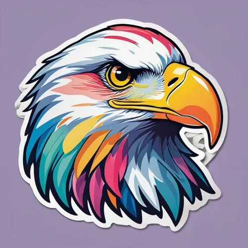 eagle illustration,eagle vector,eagle head,sea head eagle,eagle,eagle eastern,bird png,african eagle,american bald eagle,steller's sea eagle,eagle drawing,twitch logo,sea eagle,phoenix rooster,gray eagle,fish eagle,gryphon,steppe eagle,tucan,imperial eagle,Unique,Design,Sticker