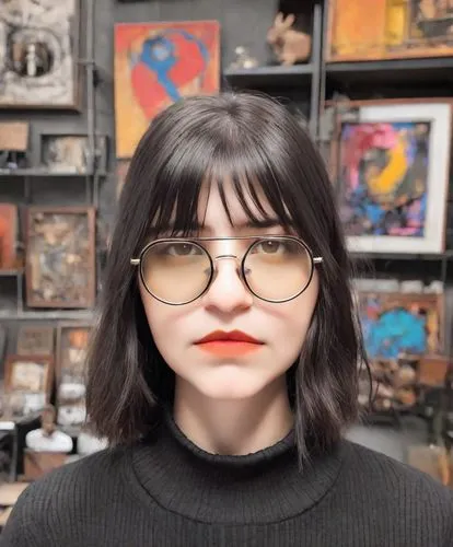 skrillex,velma,nabiullina,rbf,librarian,portrait of a girl,Photography,Realistic