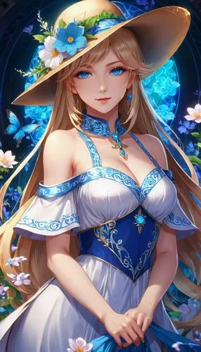 charlotta,nami,kolken,gardenias,marisa,ashe,cagliostro,parasol,yuanji,janna,diana,azure,belldandy,jessamine,arisa,marin,genpei,siero,margaery,silva,Illustration,Japanese style,Japanese Style 03