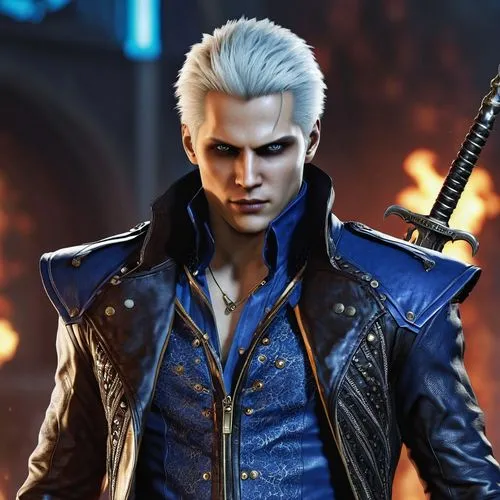 vergil,sparda,wesker,dmc,rugal,arcangelo,kazama,dante,markus,kaneshiro,sephiroth,vaan,ignis,gunji,devotio,garou,elfman,jolliet,male character,salick,Photography,General,Realistic