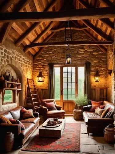 wooden beams,hayloft,hameau,inglenook,lodge,rustic aesthetic,country cottage,chalet,fireplaces,breakfast room,agritubel,summer cottage,sitting room,the cabin in the mountains,rustic,log home,cabin,great room,vaulted ceiling,loft,Art,Artistic Painting,Artistic Painting 37