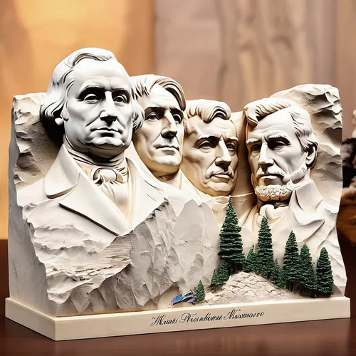 monuments,founding,clay figures,paper art,usa landmarks,place card holder,diorama,abraham lincoln,facial tissue holder,abraham lincoln monument,seven citizens of the country,allies sculpture,bust of karl,wood carving,sand sculptures,game pieces,mount,miniature figures,miniatures,abe,Conceptual Art,Daily,Daily 13