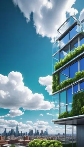 sky apartment,greenhouse effect,ecotopia,greentech,ecological sustainable development,cleantech,ecotech,sustainability,netzero,microclimate,sky ladder plant,green living,roof garden,sustainable,roof landscape,enviroment,renewable,microhabitats,planta,terraformed,Illustration,Vector,Vector 14