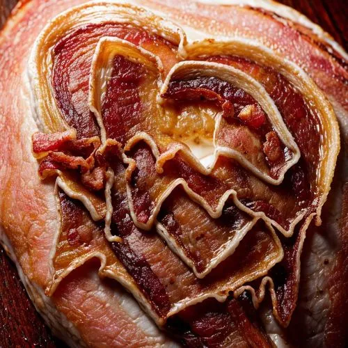 pancetta,gammon,porchetta,turkey ham,black forest ham,prosciutto,back bacon,ham,roast pork,lardon,pork,bacon,bayonne ham,jamón,leberkäse,bacon tree,dryaged,smoked beef,onion roast,mouse bacon,Realistic,Foods,Bacon