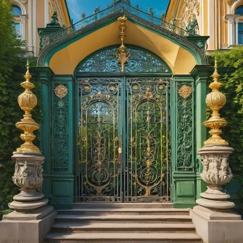 garden door,front gate,portal,mirogoj,entranceway,art nouveau frame,front door,peterhof palace,catherine's palace,jugendstil,ornate,peterhof,tsarskoye,iron door,wood gate,main door,entrada,palladianism,biedermeier,church door,Illustration,Black and White,Black and White 20