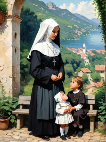 carmelite order,monjas,carmelite,medjugorje,nuns,franciscans,nonne,franciscan,hospitallers,blessing of children,trappists,nunsense,saint therese of lisieux,foundress,postulants,church painting,lacordaire,humanae,franciscolo,prioress