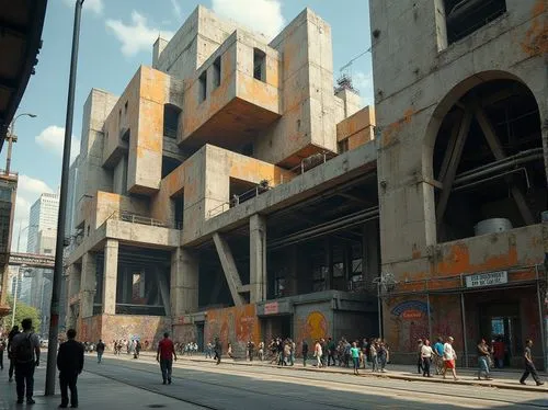 kimmelman,tacheles,mestalla,weisman,adjaye,urban design,tlatelolco,brutalist,manifesta,archigram,multistoreyed,cantilevered,athens art school,callowhill,habitat 67,docomomo,gurieli,bicocca,kowloon city,ostiense,Photography,General,Realistic