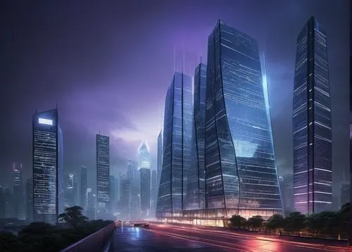 guangzhou,futuristic architecture,cybercity,futuristic landscape,cyberport,supertall,shanghai,chengdu,shenzhen,urban towers,chongqing,arcology,barad,ctbuh,the skyscraper,megacorporations,chengli,cybertown,megacorporation,monoliths,Illustration,Realistic Fantasy,Realistic Fantasy 25