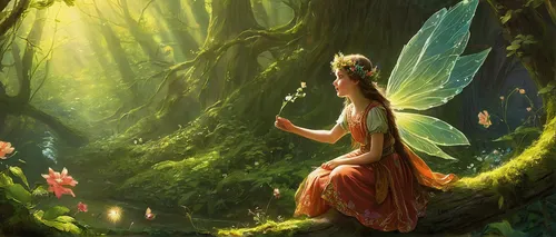 faery,fairies aloft,faerie,fairy forest,fairies,fairy world,fairy,little girl fairy,fae,child fairy,vintage fairies,fairy queen,garden fairy,fantasy picture,elven forest,fairy village,flower fairy,children's fairy tale,dryad,rosa 'the fairy,Art,Classical Oil Painting,Classical Oil Painting 23