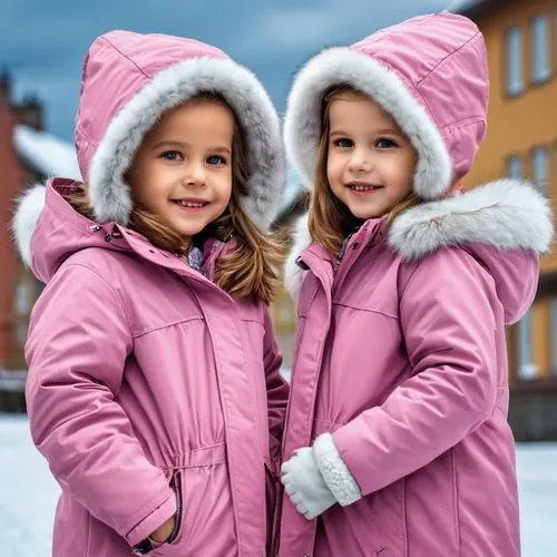 snowsuits,childrenswear,little girls walking,little angels,little girls,winter clothing,Photography,General,Realistic