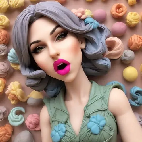 plasticine,marzipan figures,jeffree,clay doll,macaron,bjd,Digital Art,Clay