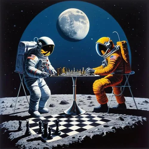 chess game,play chess,chess player,chess,chessboards,chess board,moonscapes,pitchess,vertical chess,chessboard,moonbase,chessbase,game illustration,moon landing,moonman,chess icons,moonwalked,checkmates,astronauts,espacial,Conceptual Art,Sci-Fi,Sci-Fi 21