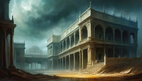 hall of the fallen,ravenloft,imperialis,ancient city,waterdeep,varsavsky,theed,temporum,seregil,undercity,destroyed city,karakas,dishonored,prospal,khandaq,kharkh,haunted cathedral,castle of the corvin,tartarus,coliseum,Conceptual Art,Daily,Daily 32