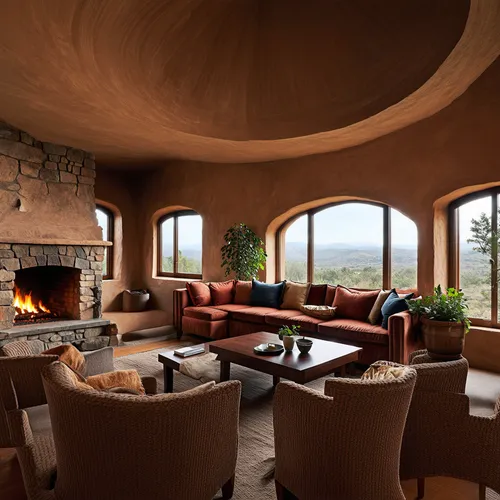 fireplace,fire place,fireplaces,family room,earthship,luxury home interior