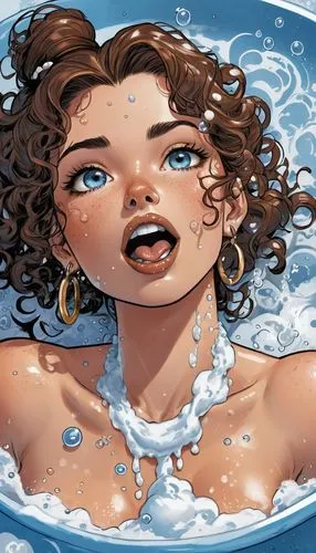 water pearls,promethea,selina,wet water pearls,quitely,palmiotti,Illustration,American Style,American Style 13