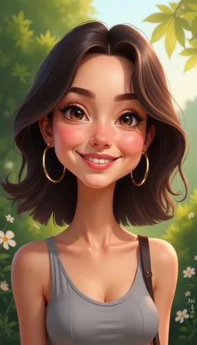 cute cartoon character,natural cosmetic,portrait background,agnes,lijie,fbx