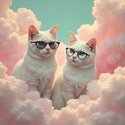 vintage cats,two cats,cat kawaii,cumulus,catterns,catsoulis,Conceptual Art,Daily,Daily 04