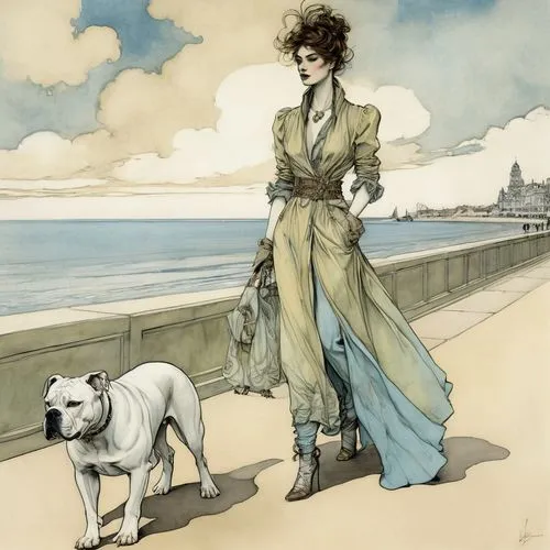 delvaux,schuiten,schuitema,fausch,macquart,girl with dog,Photography,Fashion Photography,Fashion Photography 01