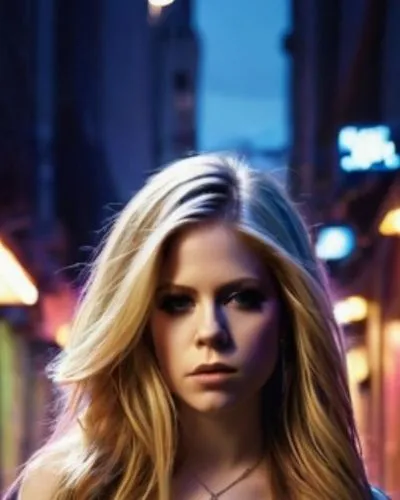 a very attractive blonde wearing some necklaces on the street,avie,lavigne,delaurentis,daveigh,rosalie,buffy