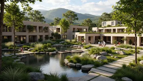 amanresorts,3d rendering,oberoi,render,resort,landscaped,anantara,ecovillages,bendemeer estates,shangri,cottars,huacachina oasis,courtyards,streamwood,ecovillage,residencial,hotel complex,golf resort,courtyard,shangrila