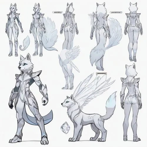 concept art,kitsune,wolf couple,canidae,constellation wolf,concepts,pointing breed,gryphon,gestures,mythical creatures,male poses for drawing,foxes,equine coat colors,wolves,furta,wolf,stages,suidae,animal shapes,animal figure,Unique,Design,Character Design