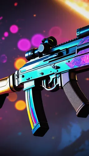 black light,rainbow background,colorful foil background,mobile video game vector background,pink vector,carbine,vector design,water gun,assault rifle,m4a4,colorful bleter,paint splatter,vector graphic,garish,color is changable in ps,m4a1,vector art,vector,submachine gun,rainbow colors,Conceptual Art,Sci-Fi,Sci-Fi 11