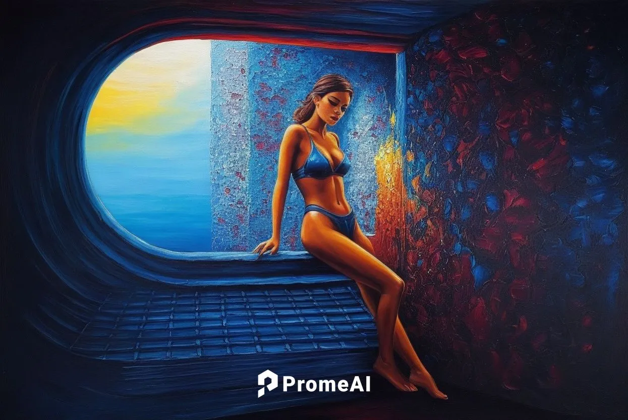 Painting Abstract Body Art Oil Painting
,dubbeldam,surrealism,lachapelle,solarium,neon body painting,christakis,fantasy art,blue room,fantasy picture,surrealist,bodypaint,bodypainting,blue door,girl i