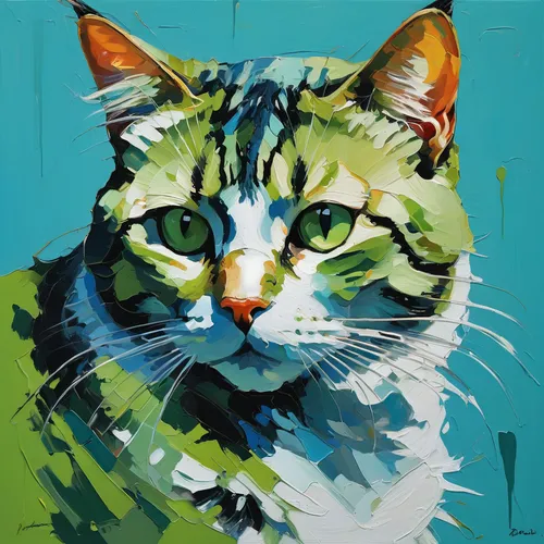 cat portrait,cat on a blue background,cat vector,tabby cat,calico cat,cat,pet portrait,painting technique,feline,cat image,domestic cat,animal portrait,cat frame,cat-ketch,the cat,drawing cat,a tiger,oil painting,cat's eyes,american shorthair,Conceptual Art,Oil color,Oil Color 07