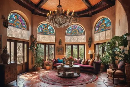 luxury home interior,ornate room,sunroom,interior decor,breakfast room,sitting room,great room,persian architecture,beautiful home,family room,opulently,stained glass windows,interior design,home interior,entryway,florida home,conservatory,opulent,living room,dining room,Conceptual Art,Daily,Daily 21