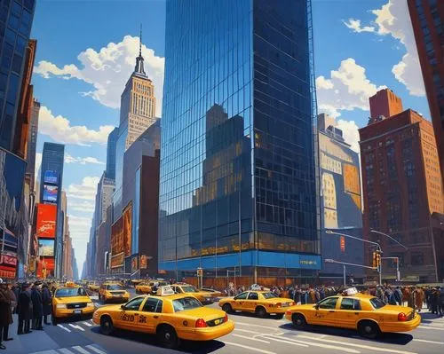 world digital painting,skyscrapers,cityscapes,city scape,nyclu,new york,tall buildings,newyork,nytr,taxicabs,photorealist,city buildings,photorealism,elphi,time square,cityscape,wall street,background vector,ctbuh,ues,Art,Classical Oil Painting,Classical Oil Painting 27