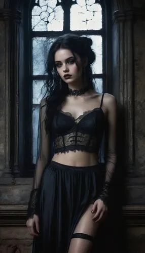 gothic woman,dark gothic mood,gothic portrait,goth woman,gothika,gothic style,corsetry,vampire woman,dark angel,corseted,dhampir,gothic,gothic dress,hekate,vampire lady,belt with stockings,black and lace,corsets,evanescence,tatia,Conceptual Art,Daily,Daily 32