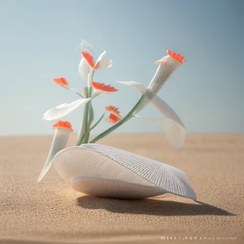 desert flower,salt flower,fallen flower,lily of the desert,plastic flower,windflower,ikebana,beach umbrella,dry flower,wind finder,sand jasmine,straw flower,desert plant,paper boat,origami,bird flower,beach moonflower,flower vase,paper flowers,butterfly isolated,Realistic,Jewelry,Seaside