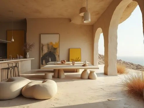 amanresorts,masseria,breakfast room,dunes house,interior modern design,arcosanti,Photography,General,Realistic